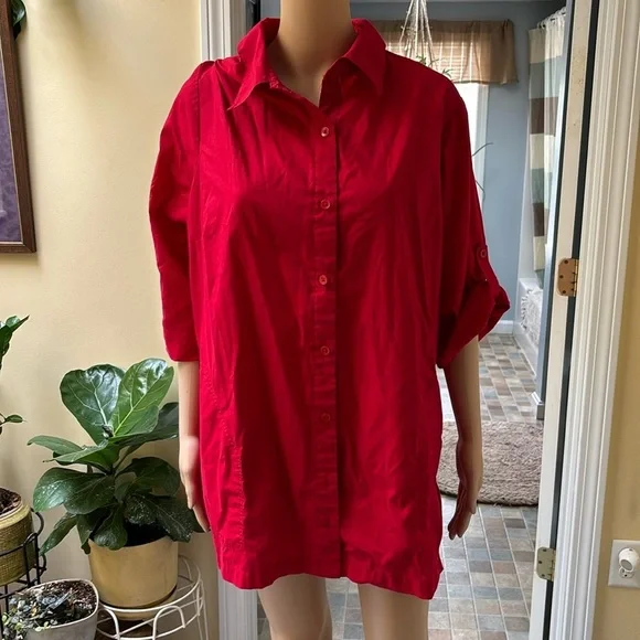 JOAN RIVERS BOYFRIEND 3/4 SLEEVE SHIRT size XL - Picture 4 of 12